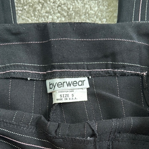 Black Pinstripe Pants Byerwear Juniors 5 - Picture 2 of 6